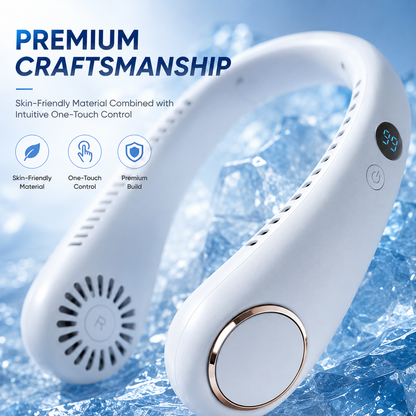 🥳2026 HOT SALE🥳💞50K+ SOLD!🍃💨 50% OFF! Neck Air Conditioner Fan – Ultra‑quiet, 360° rotating, Hands‑free cooling, long battery. 😎🌬️