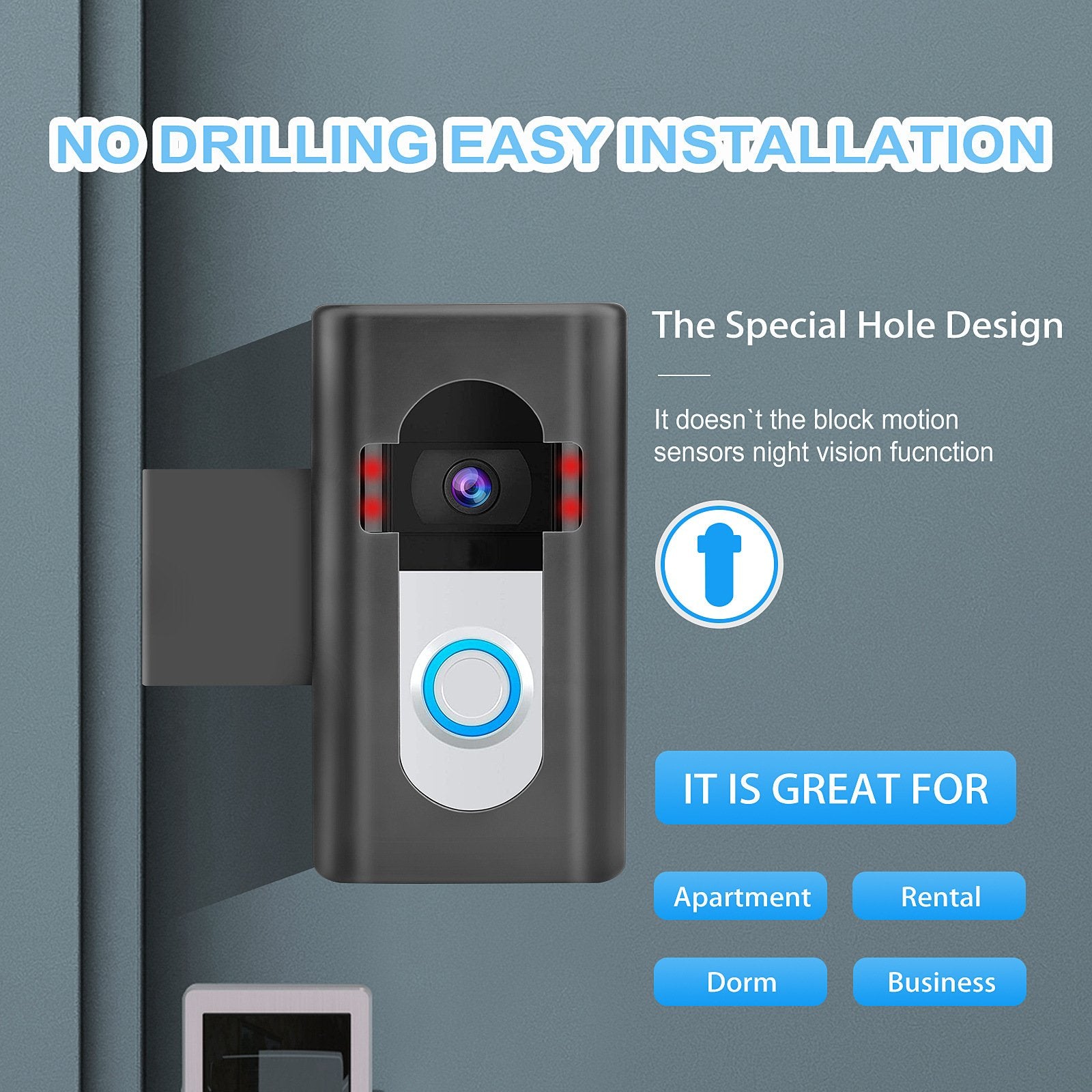 Anti-Theft Video Doorbell Door Mount