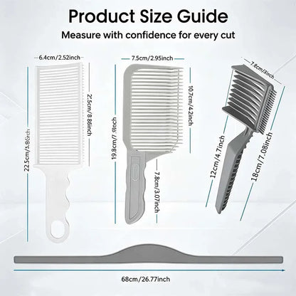Unisex 4-Piece Hair Cutting Guide Kit - Professional Barber Haircare Equipment✂️