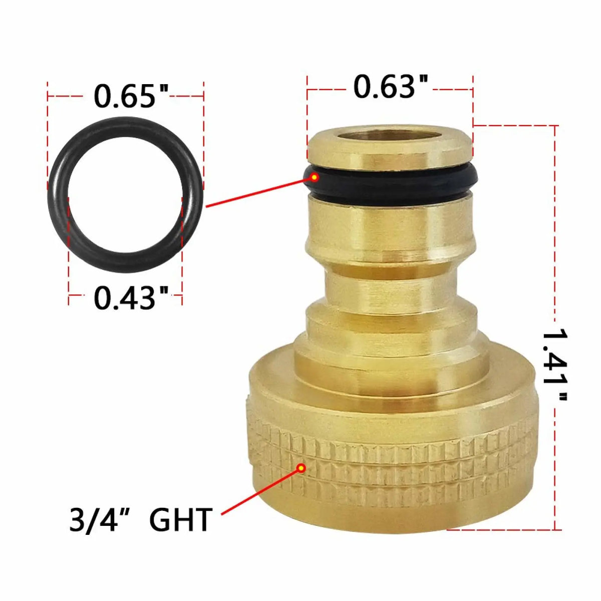 Solid Brass Garden Hose Quick Connector Set No Leak Water Hose Adapter