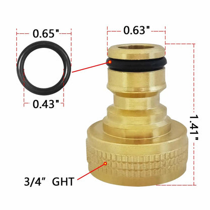 Solid Brass Garden Hose Quick Connector Set No Leak Water Hose Adapter