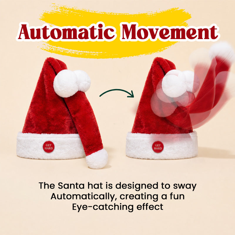 🎅 Funny Moving Santa Hat – Animated Christmas Party Hat