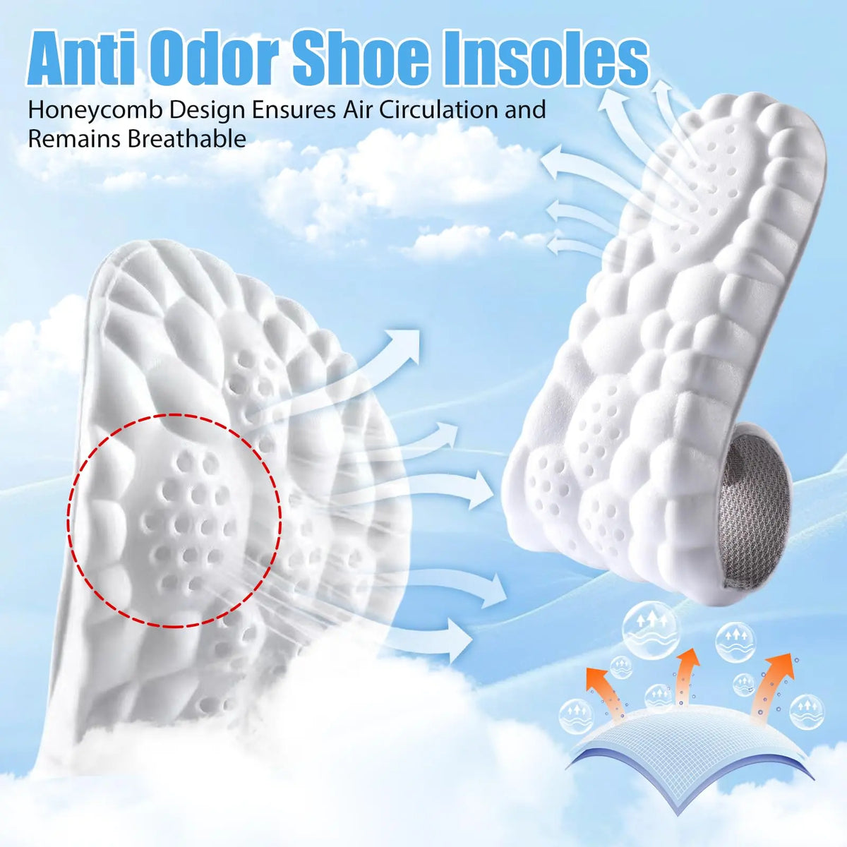 5-Pack 4D Cloud Soles for Men Women