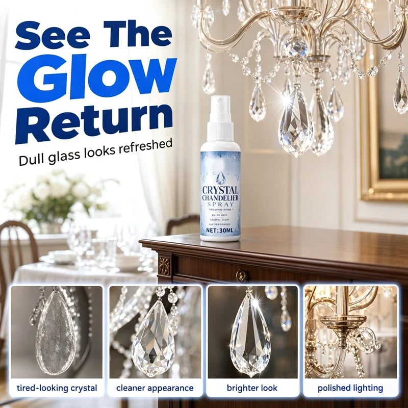 🔥Buy 1 Get 1 Free🎁Crystal Chandelier Cleaner Spray‑Streak‑Free Instant Shine Spray