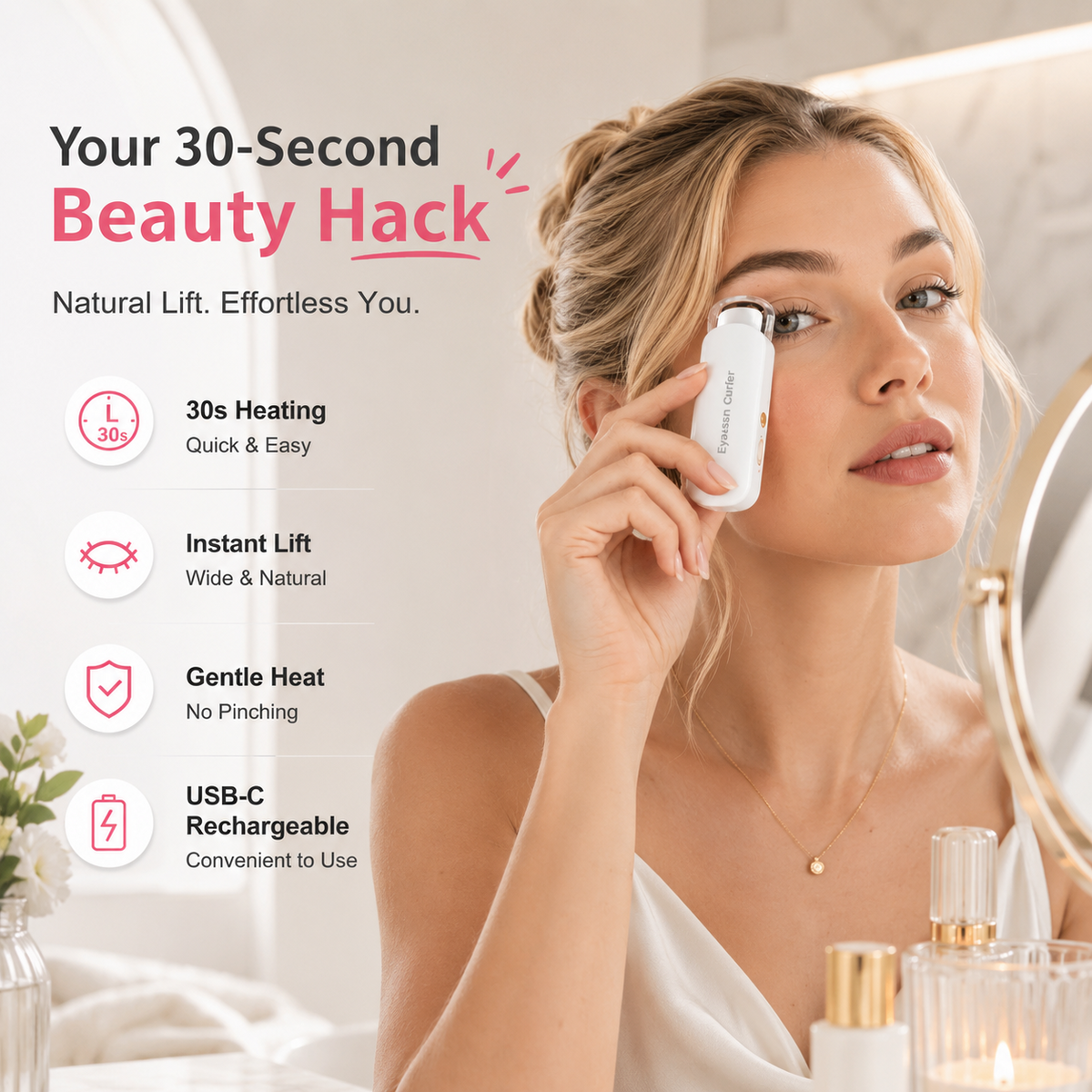 USB Rechargeable Heated Eyelash Curler