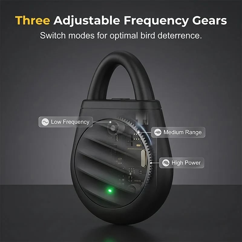 🐦No more trouble from birds, beasts and locusts!Portable Ultrasonic Bird Repellent Keychain