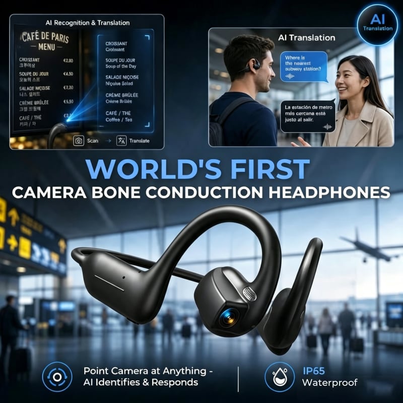 Headphones With 8MP EIS Stabilized Camera ( Limited-Time Offer & Free Shipping )