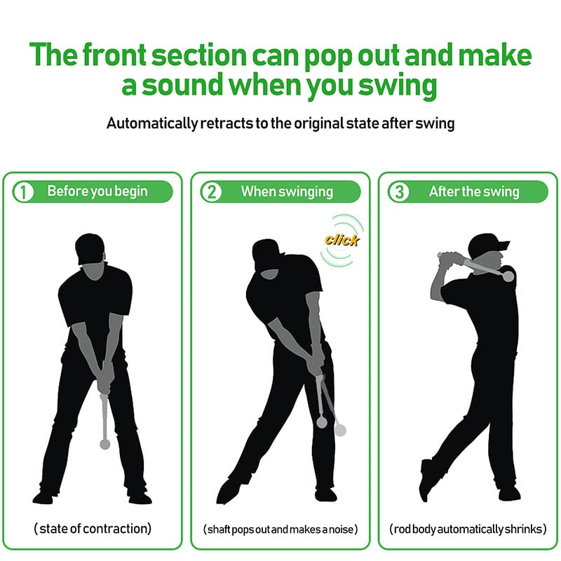 Retractable Golf Training Aid Swing Trainer