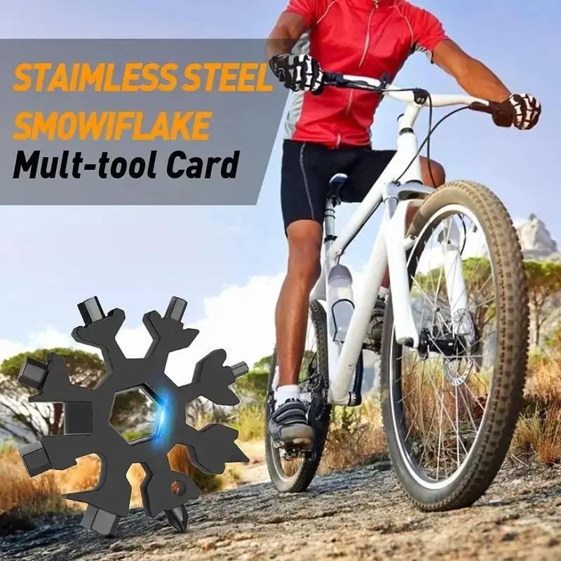 Viral 18-in-1 Snowflake Multi-tool Stainless Steel Portable Wrench All-in-One Screwdriver ❄️