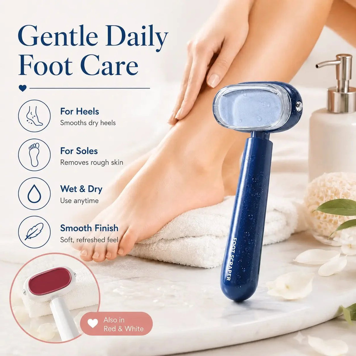Dual‐Sided Foot Callus Remover,  Stainless Steel Blade Foot Scraper 🦶