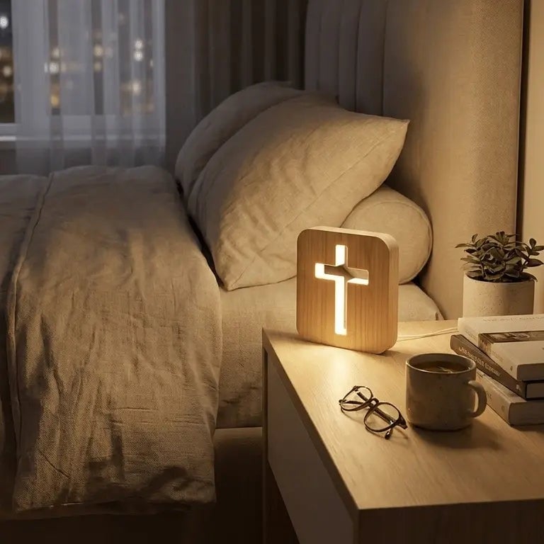 Lumen - Wooden Cross Lamp