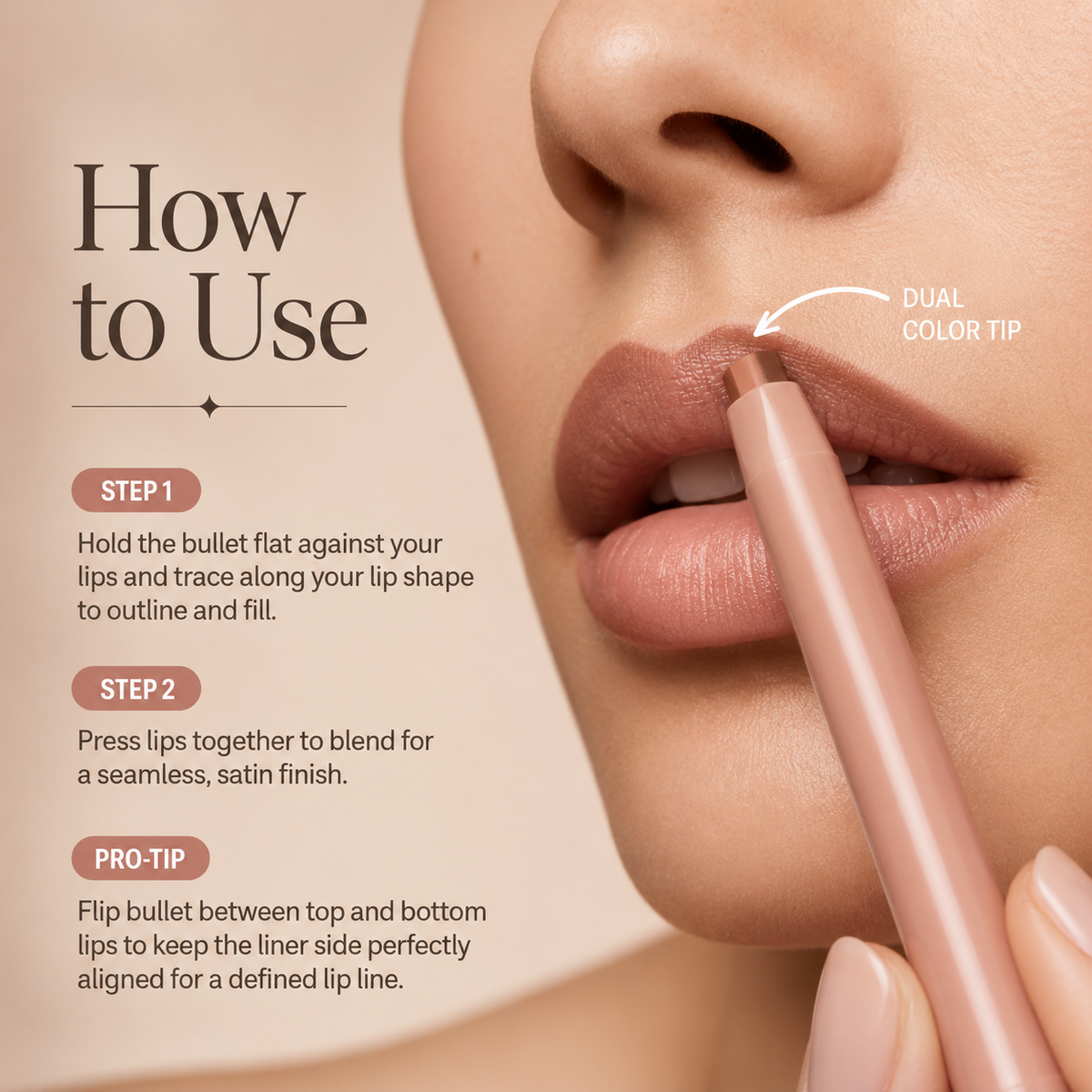 2 in 1 Lip Liner and Balm with Hydrating Formula