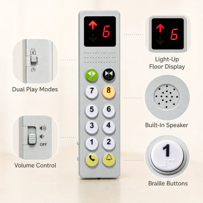 Elevator Activity Pane Toys Interactive Learning Toy for Boys Girls