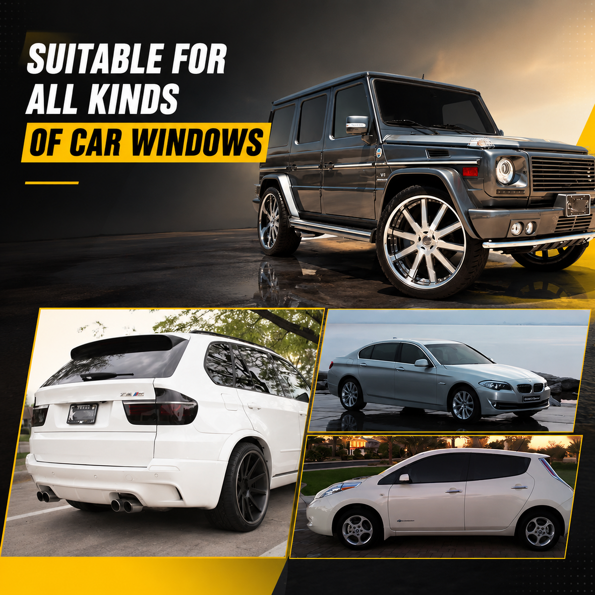300CM Uncut Window Tint Film - 1% to 70% VLT Options