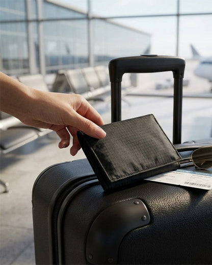 Hidden Security Travel Wallet Concealed Pocket for Passport Cash Cards