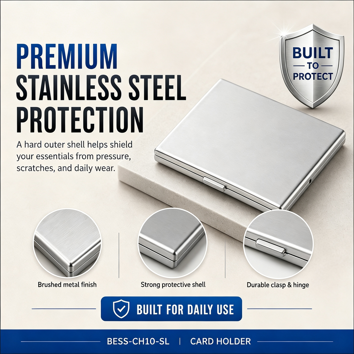 RFID Blocking Metal Card Holder