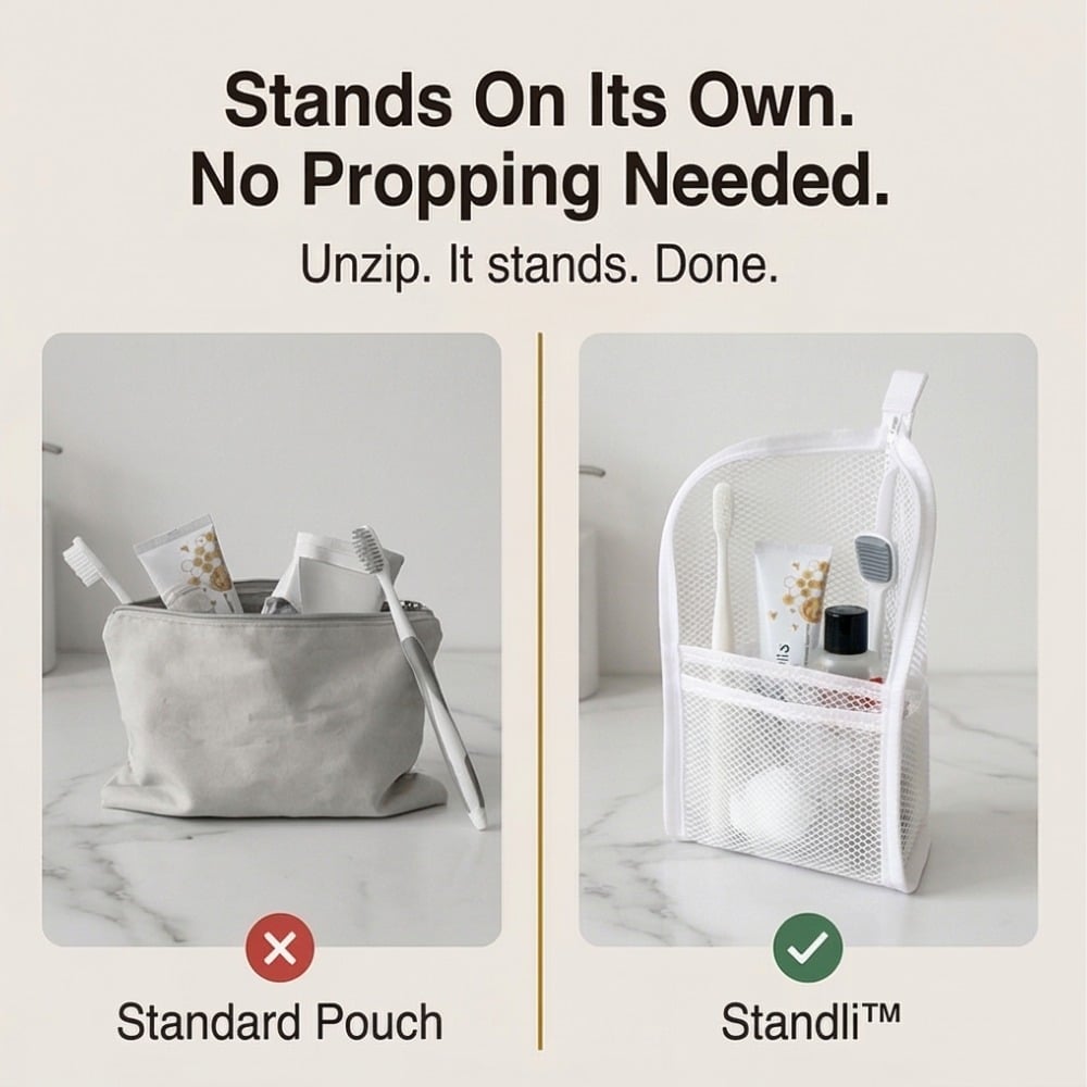 Freestanding Waterproof Travel Toiletry Bag