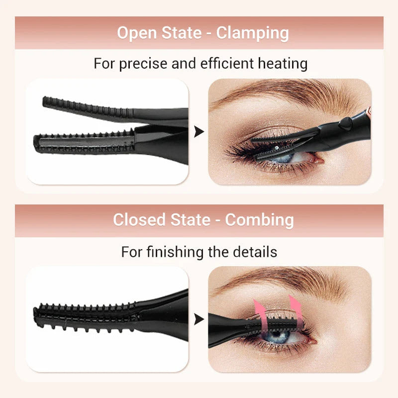 🎁2026 Rechargeable Heated Eyelash Curler for Quick Heating Curling