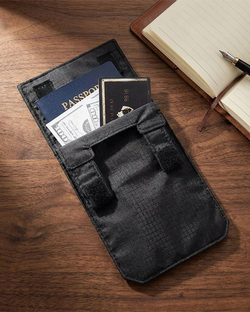 Hidden Security Travel Wallet Concealed Pocket for Passport Cash Cards