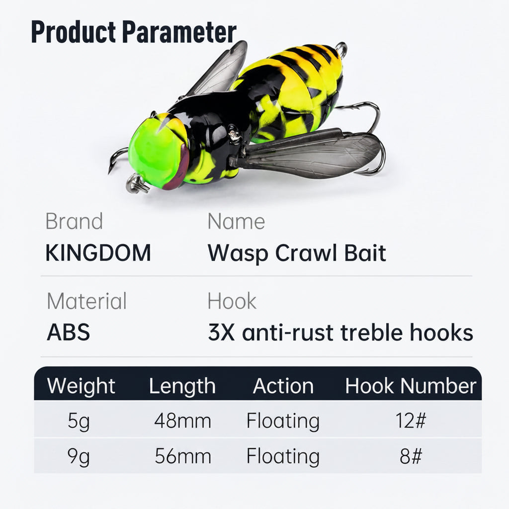 Bionic Wasp Topwater Fishing Lure