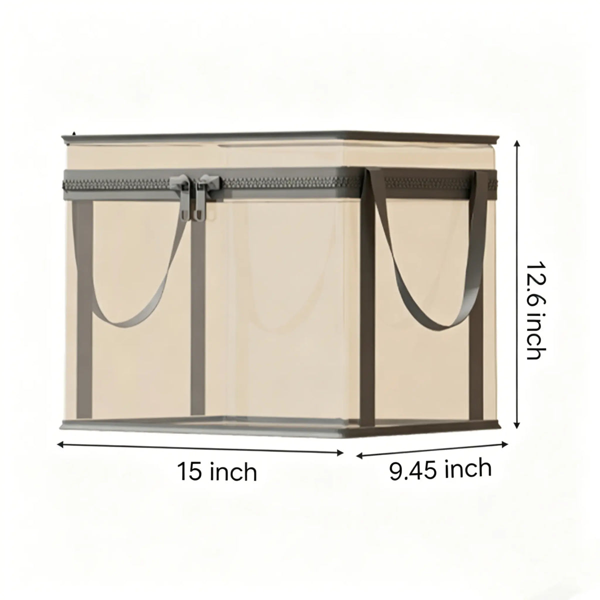 Large Clear Heavy Duty Storage Bin With Hinged Lid