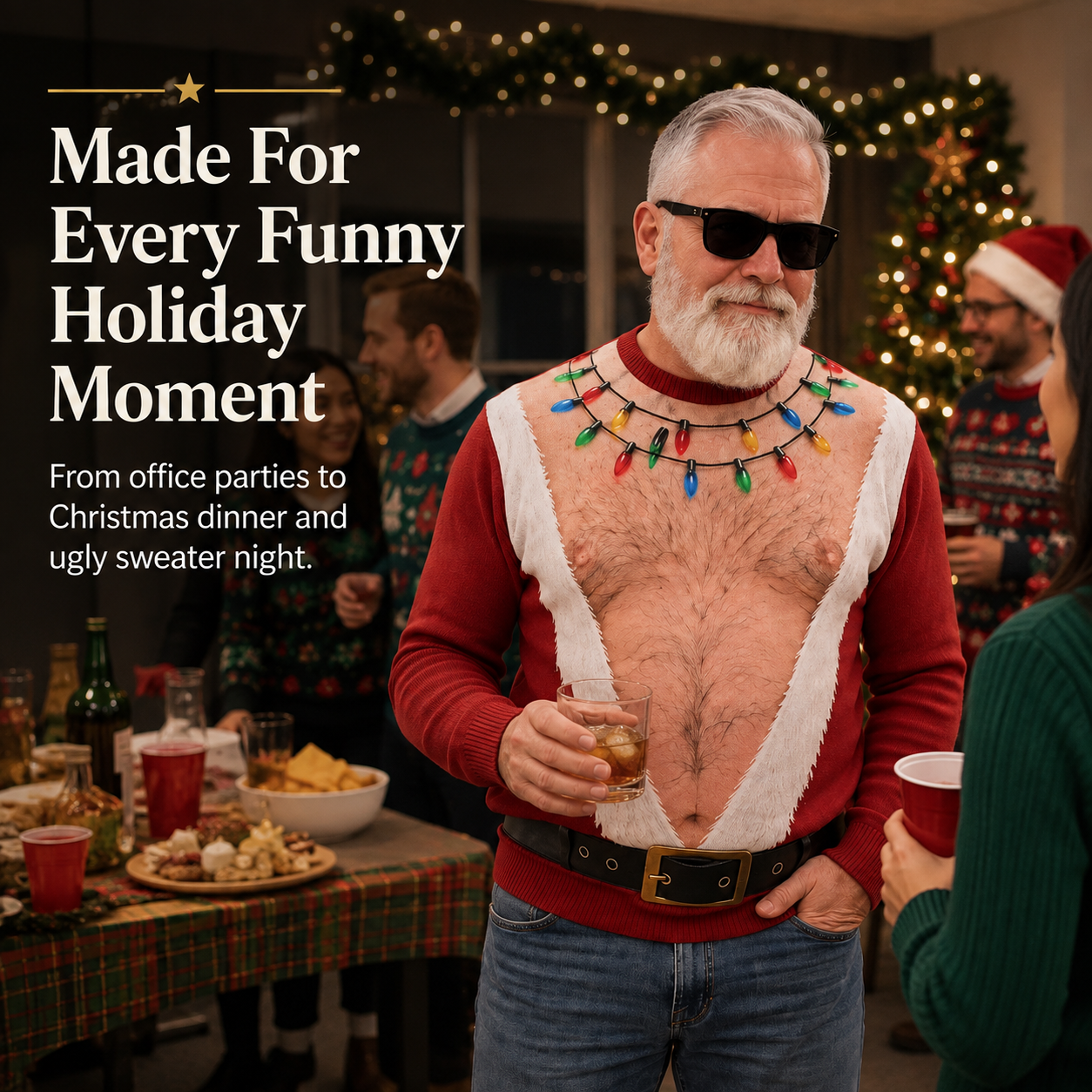 🎅Funny Santa Printed Sweater