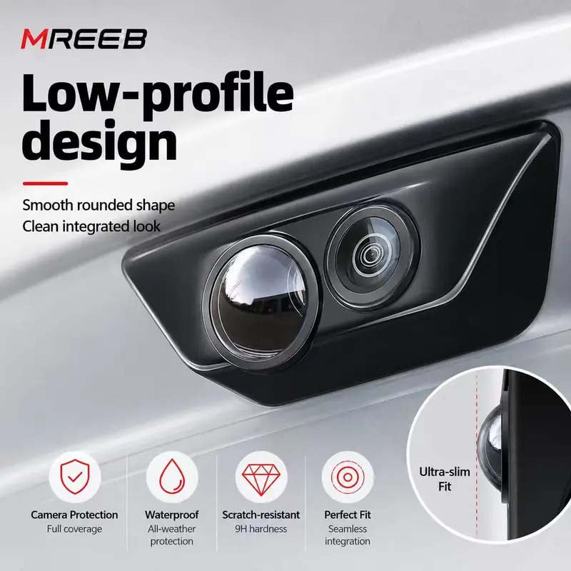2 Pcs Mirror Shape 360 Panoramic Rearview Car Camera Lens Cover🚗📷