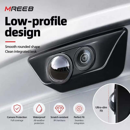 2 Pcs Mirror Shape 360 Panoramic Rearview Car Camera Lens Cover🚗📷