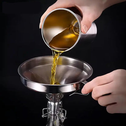 Unnel for Filling Bottles, 5 Inch Food Grade Stainless Steel Kitchen Funnel with 200 Mesh Filter Strainer ✨