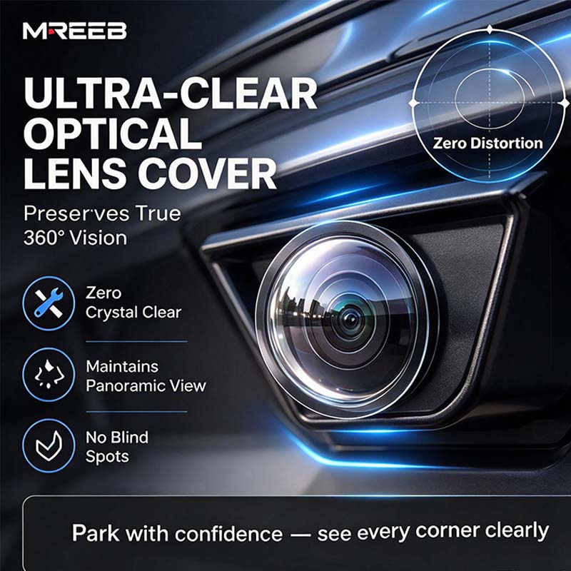 2 Pcs Mirror Shape 360 Panoramic Rearview Car Camera Lens Cover🚗📷