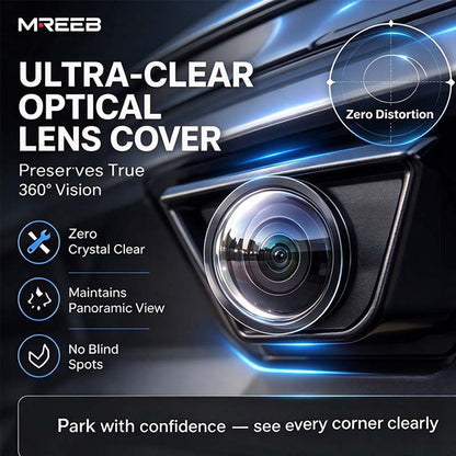 2 Pcs Mirror Shape 360 Panoramic Rearview Car Camera Lens Cover🚗📷