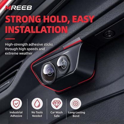 2 Pcs Mirror Shape 360 Panoramic Rearview Car Camera Lens Cover🚗📷