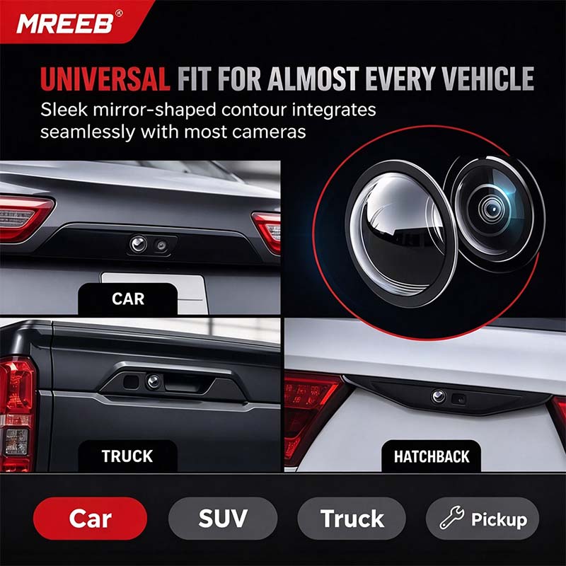 2 Pcs Mirror Shape 360 Panoramic Rearview Car Camera Lens Cover🚗📷