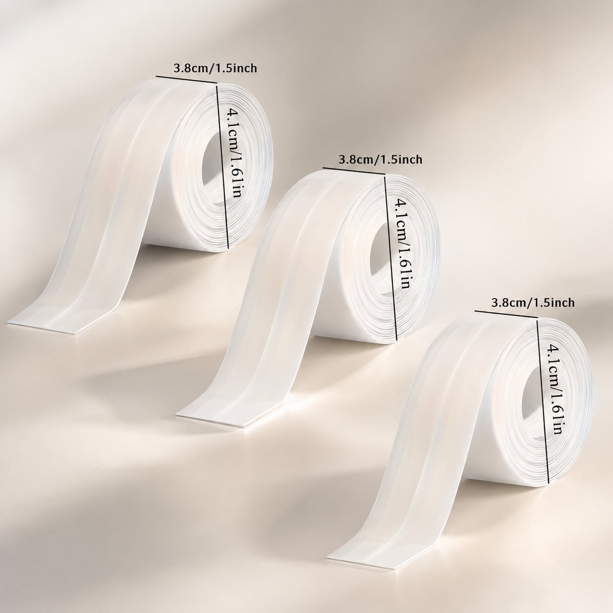 White Waterproof Caulk Seal Tape for Bathroom and Kitchen