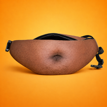 😂 Fake Beer Belly Fanny Pack - Hilarious Dad Bod Waist Bag for Pranks & Parties 🍻