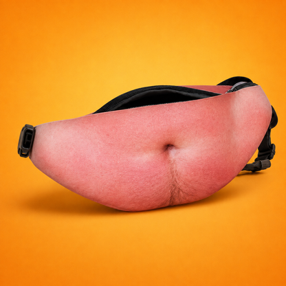 😂 Fake Beer Belly Fanny Pack - Hilarious Dad Bod Waist Bag for Pranks & Parties 🍻
