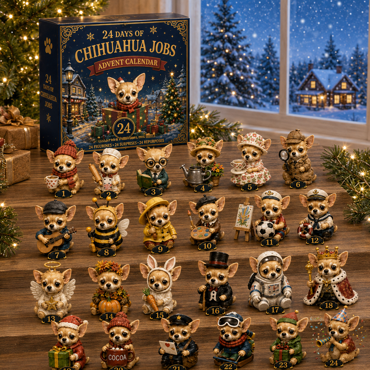 Chihuahua Jobs Advent Calendar 2026 – 24 Days of Unique Chihuahua Miniature Collectibles