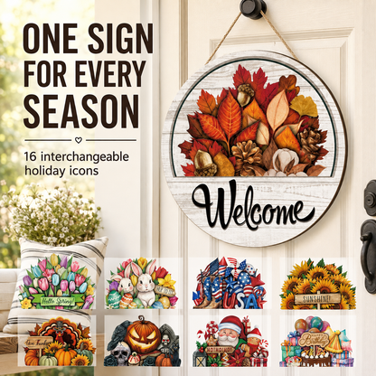 🔥 LIMITED-TIME  — 16 Pcs Interchangeable Welcome Sign for Front Door