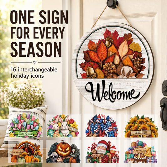 🔥 LIMITED-TIME  — 16 Pcs Interchangeable Welcome Sign for Front Door