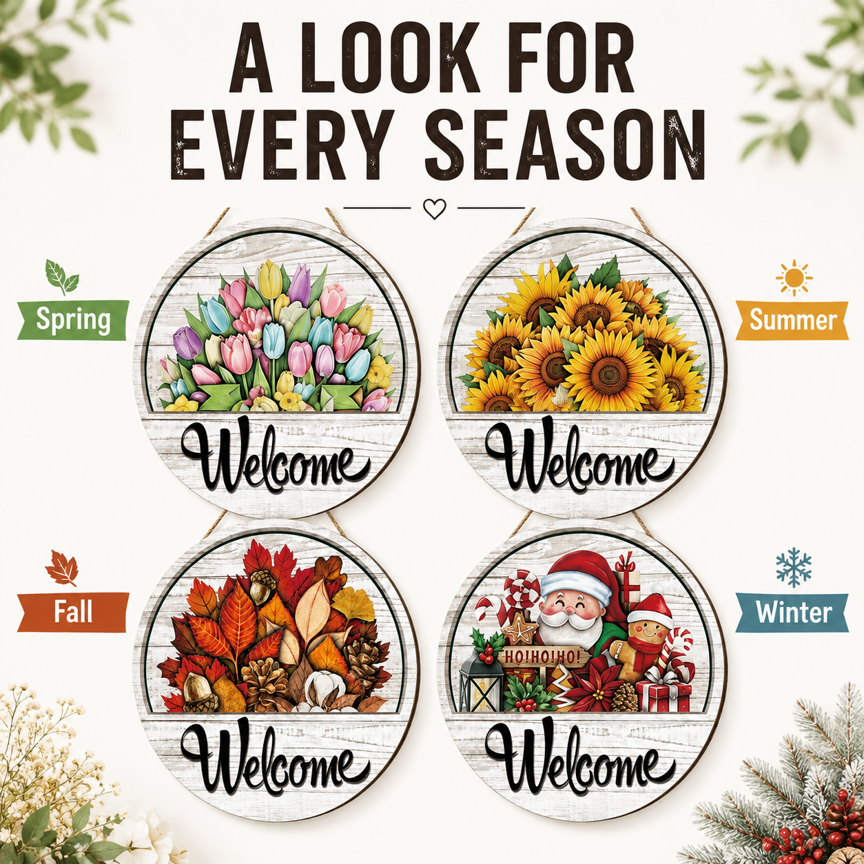 🔥 LIMITED-TIME  — 16 Pcs Interchangeable Welcome Sign for Front Door
