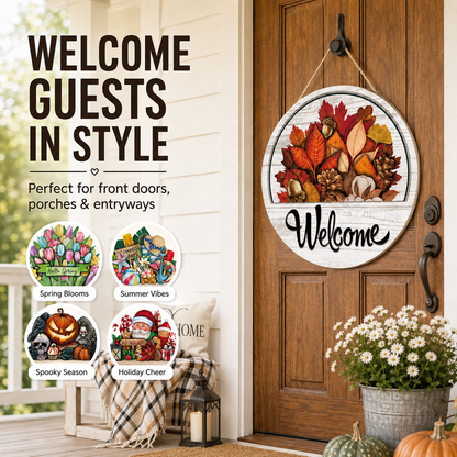 🔥 LIMITED-TIME  — 16 Pcs Interchangeable Welcome Sign for Front Door