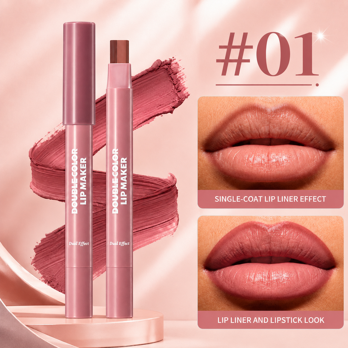 2 in 1 Lip Liner and Balm with Hydrating Formula