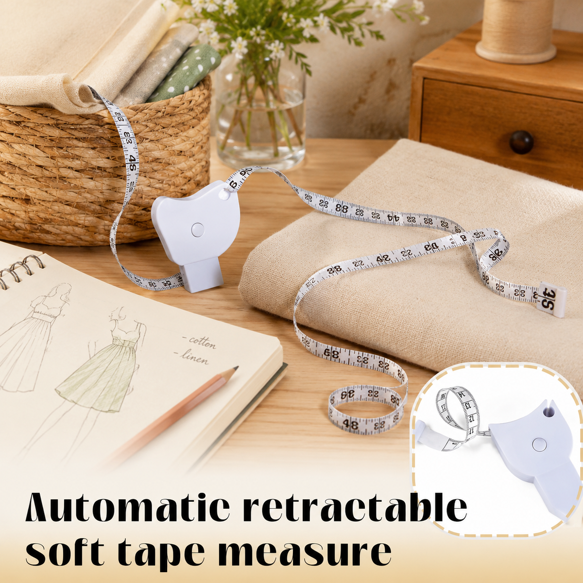 60 Inch Auto Retractable Body Measuring Tape
