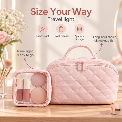 49% OFF This Week Promotions🎉🎉Travel Makeup Bag for Woman-Large Size
