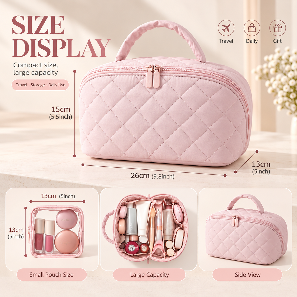 49% OFF This Week Promotions🎉🎉Travel Makeup Bag for Woman-Large Size