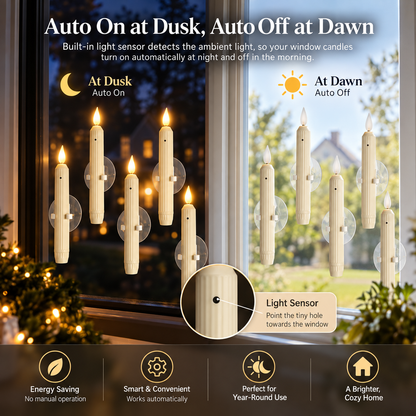Window Candles Sensor Lights