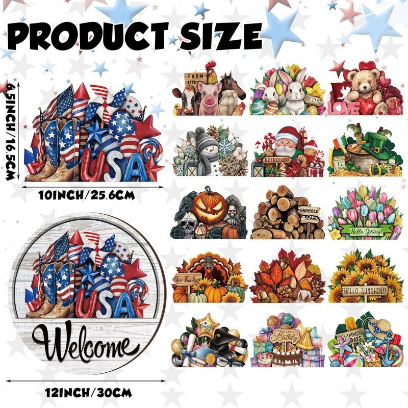 🔥 LIMITED-TIME  — 16 Pcs Interchangeable Welcome Sign for Front Door