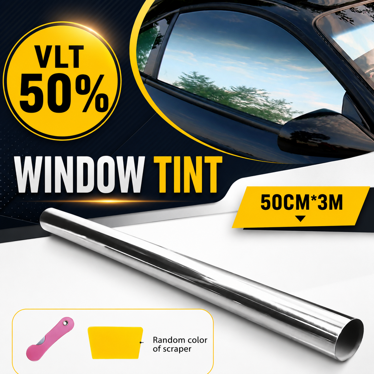 300CM Uncut Window Tint Film - 1% to 70% VLT Options