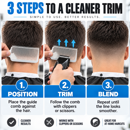 ✂️ 4-Piece Hair Cutting Guide Kit – Adjustable Home Barber Set