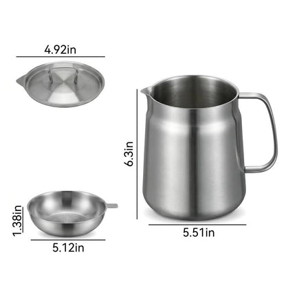 304 Stainless Steel Deep Fryer Pot Set - Durable, Compact Household Kitchen Supplies 🥘